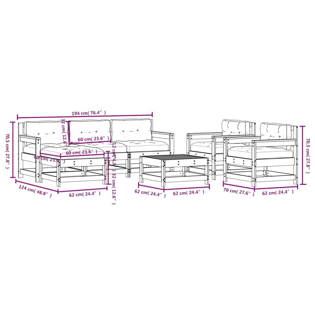 VidaXL Garten lounge set holz  