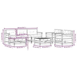 VidaXL Garten lounge set holz  