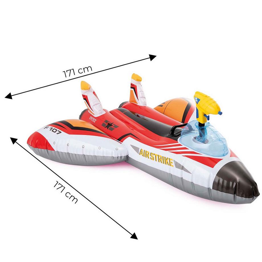 Intex  Aufblasbares Flugzeug mit Wasserpistole, INTEX 57536 