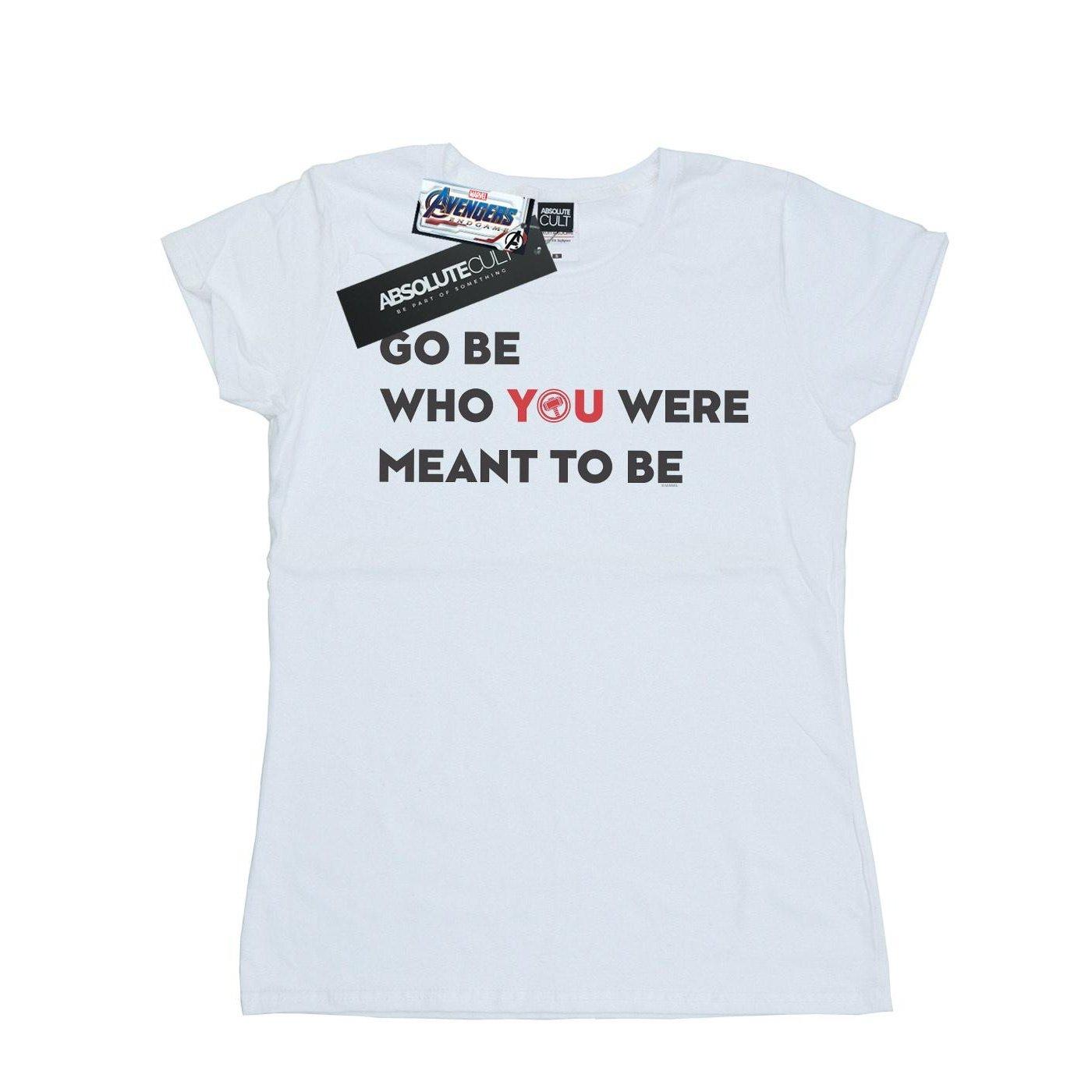 Image of Avengers Endgame Be Who You Were Meant To Be Tshirt Damen Weiss XXL