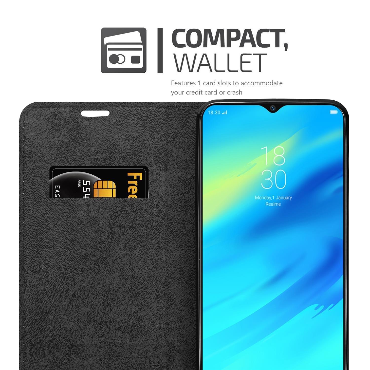 Cadorabo  Housse compatible avec Realme 7 PRO - Coque de protection avec fermeture magnétique, fonction de support et compartiment pour carte 