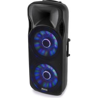 Fenton  FT215LED Aktiv Trolley-Speaker 2x 15, 1600W, USB/SD/MP3/BT, Mic, LED 
