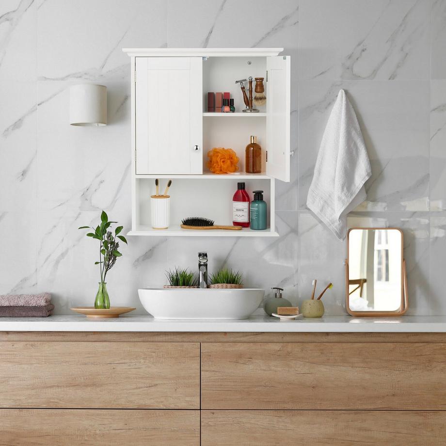 Northix Badezimmer-Wandschrank, verstellbare Regale  