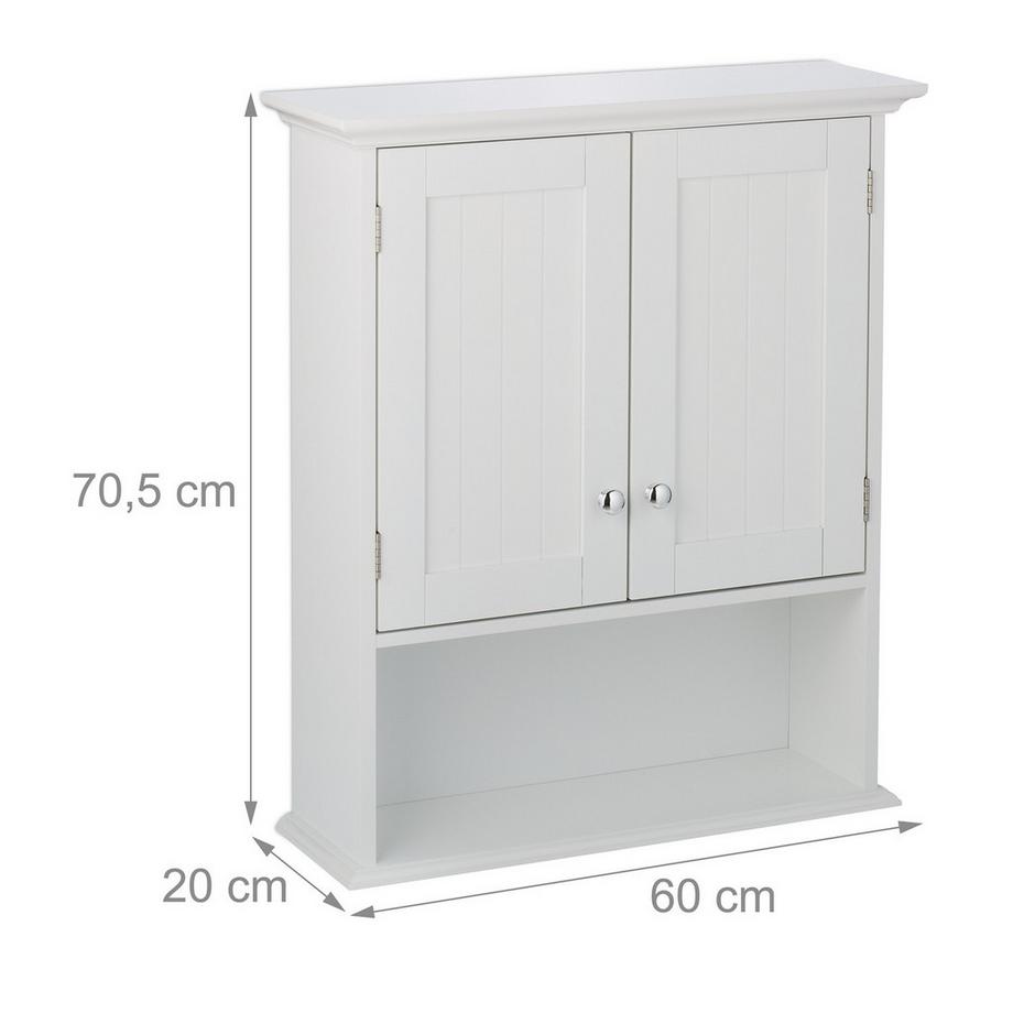 Northix Badezimmer-Wandschrank, verstellbare Regale  