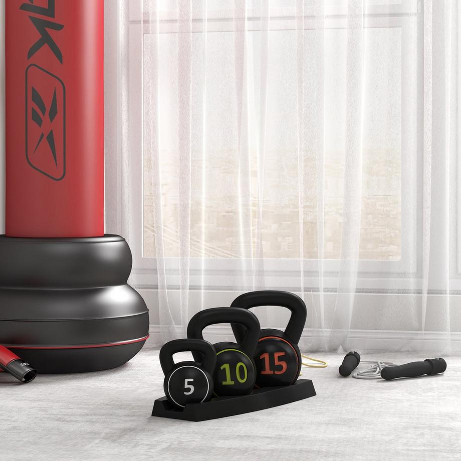 Northio  Kettlebell, 2,2 Kg, 4,5 Kg, 6,8 Kg Kettlebell, Lot De 3 Poids À Bille Pour Gymnastique, Musculation, Noir 