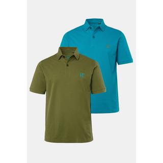 JP1880  Poloshirts, Basic, 2er-Pack, Piqué, gekämmte Baumwolle 