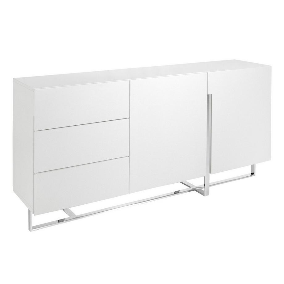 ANGEL CERDA Sideboard ausem Holz und verchromtem Stahl  