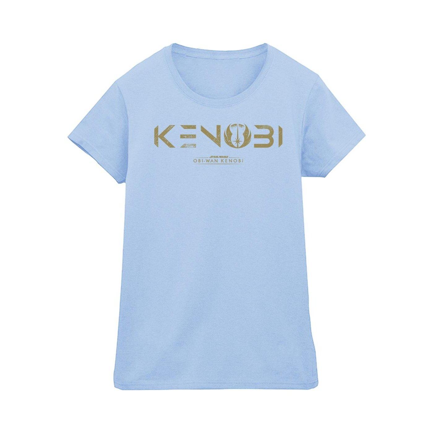 Image of Obiwan Kenobi Logo Tshirt Damen Blau S