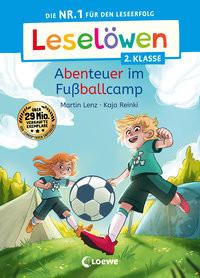 Leselöwen 2. Klasse - Abenteuer im Fußballcamp Lenz, Martin; Loewe Erstlesebücher (Hrsg.); Loewe Erstes Selberlesen (Hrsg.); Reinki, Kaja (Illustrationen) Copertina rigida 