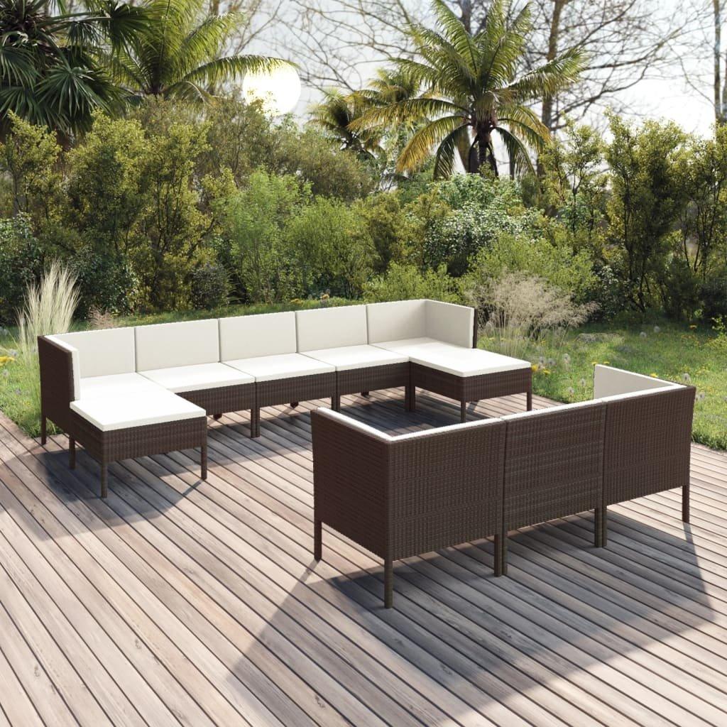 VidaXL Garten-sofagarnitur poly-rattan  