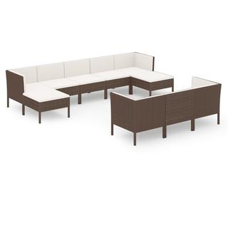 VidaXL Garten-sofagarnitur poly-rattan  