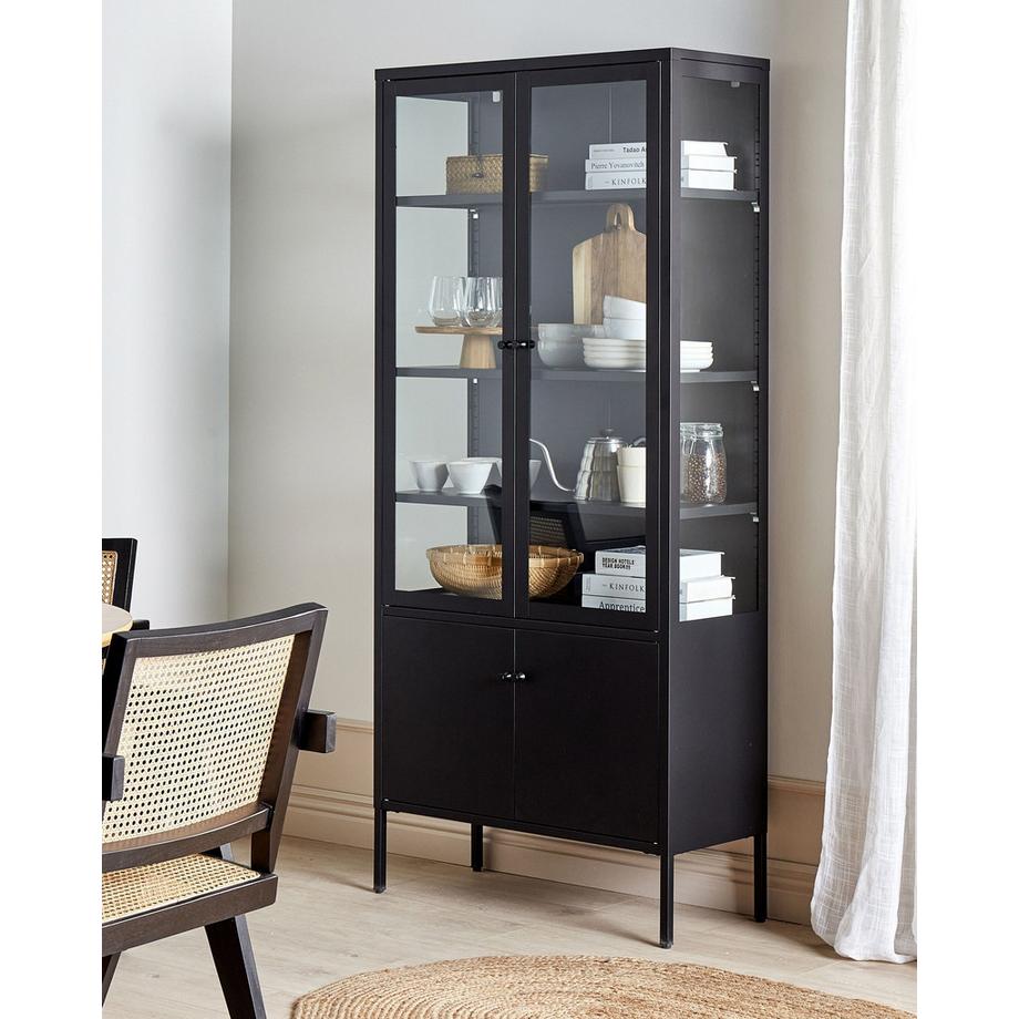 Beliani Vetrina in vetro en Acciaio Moderno OXTED  