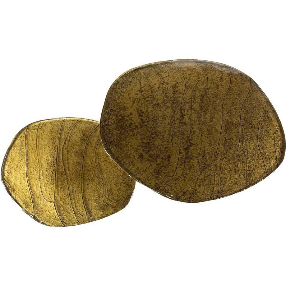 mutoni Tavolino Eclipse oro antico (set di 2)  