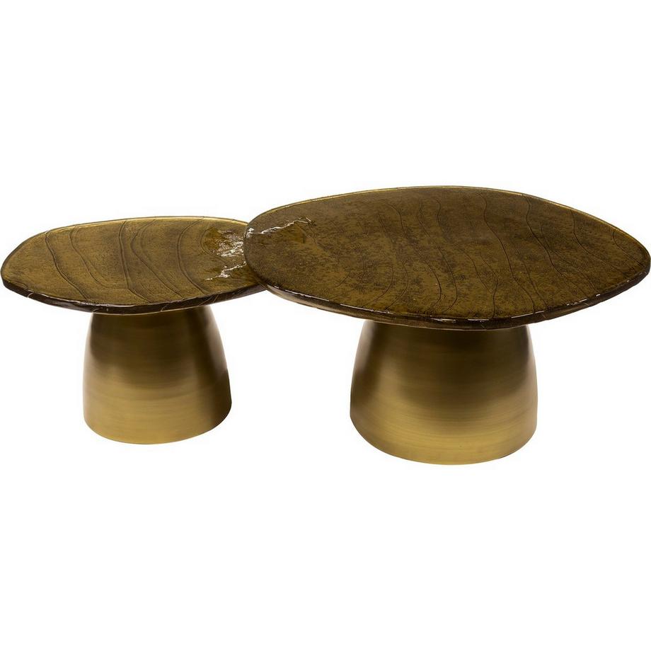 mutoni Tavolino Eclipse oro antico (set di 2)  