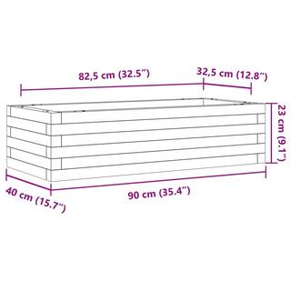 VidaXL fioriera da giardino Legno di pino impregnato  