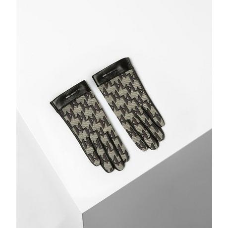 KARL LAGERFELD Monogram Jacquard Handschuhe  