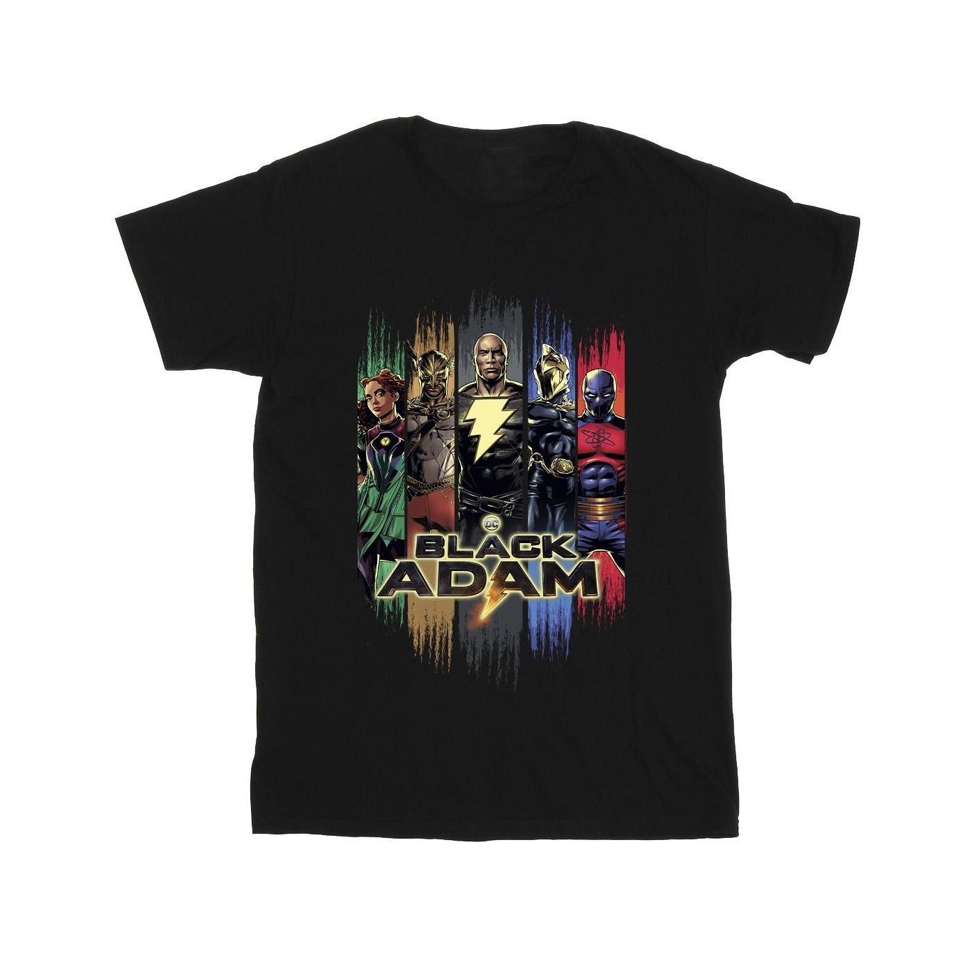 Image of Black Adam Jsa Complete Group Tshirt Mädchen Schwarz 128