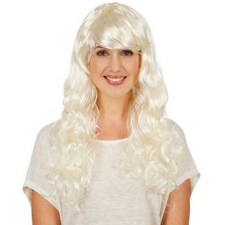 Tectake  Perruque  blond platine long 