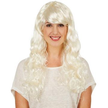 Perruque  blond platine long