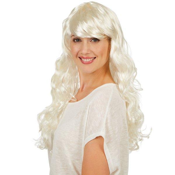 Tectake  Perruque  blond platine long 