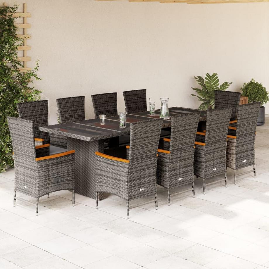 VidaXL set da pranzo da giardino Polirattan  