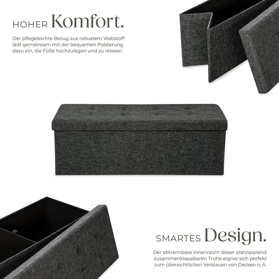 Tectake Pouf contenitore  Pieghevole  