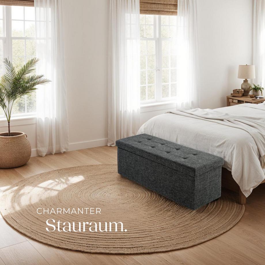Tectake Tabouret avec espace de rangement  pliable  