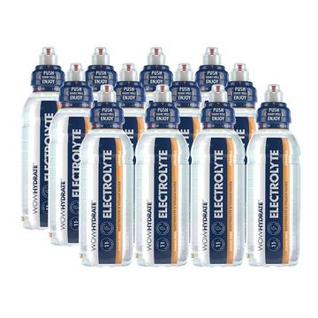 Hydrate Electrolyte Water 500ml WOW (Packung mit 12 Stück) | Orange