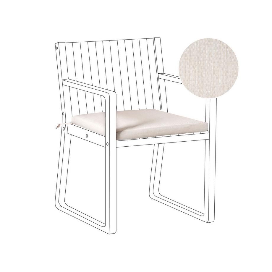 Gartenstuhlkissen aus Kunstleinen Modern SASSARI PREMIUM