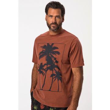 T-shirt dal look vintage con stampa con palme e mezze maniche, fino alla tg. 8XL