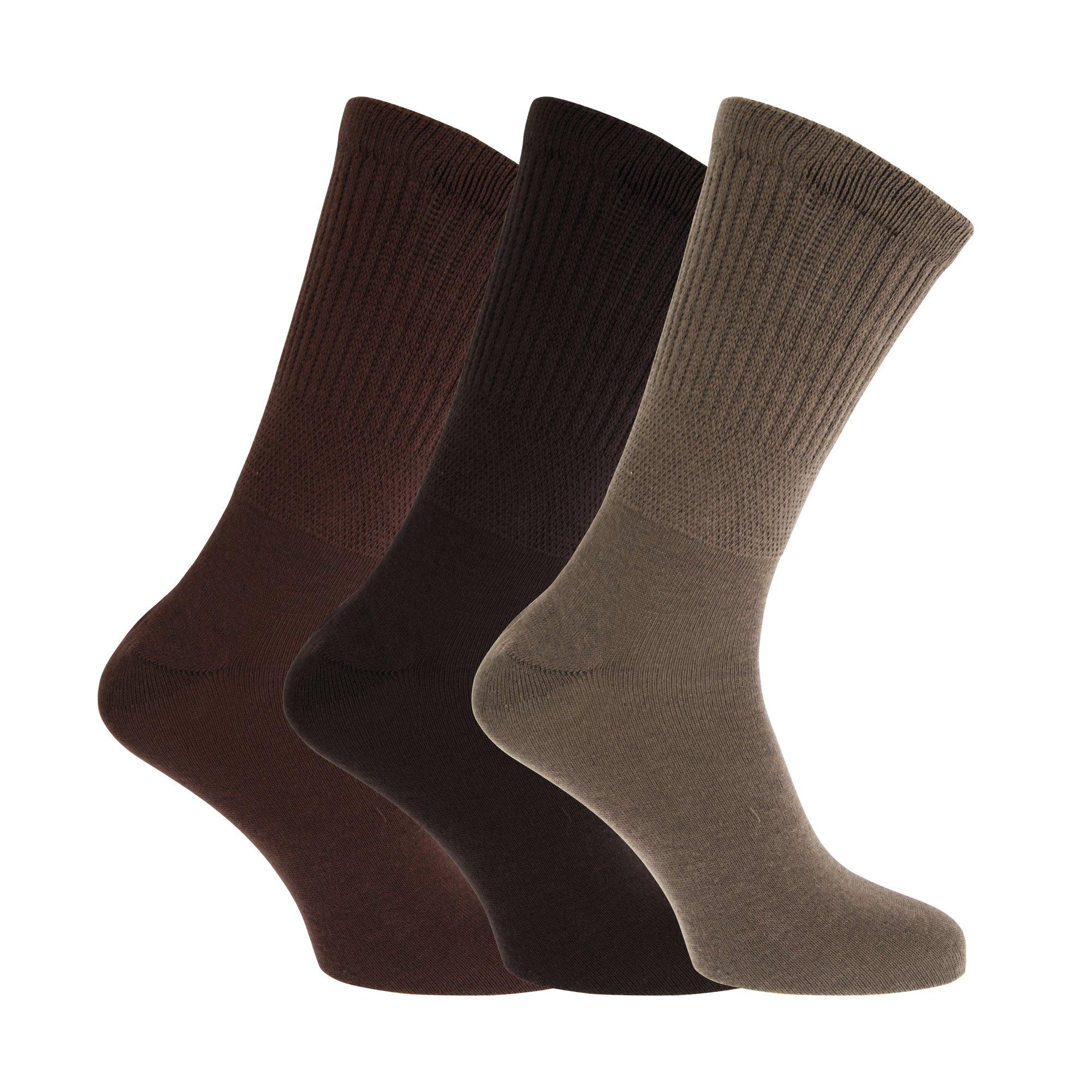 Image of Big Foot Diabetikersocken, 3erpack Damen Tan 45-48