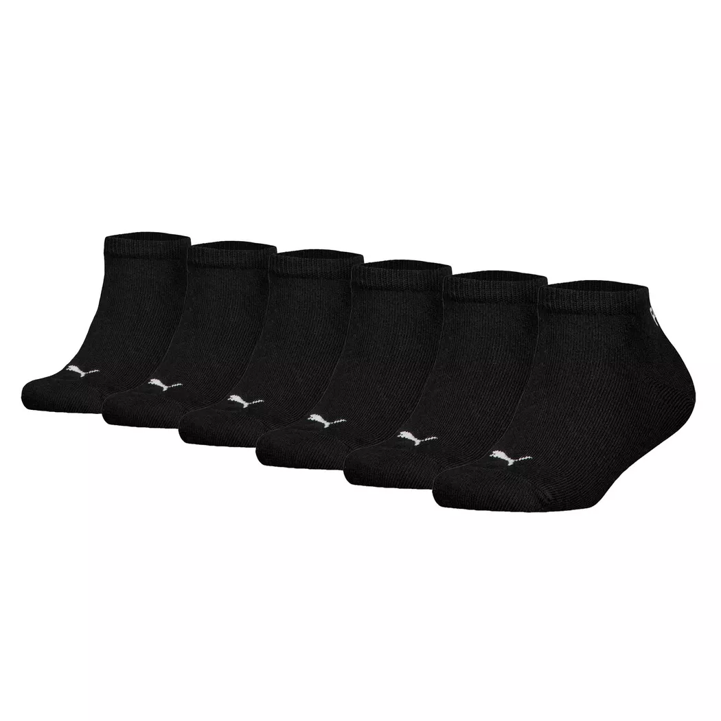 Puma - Calzini Unisex Confezione da 6 Vestibilità confortevole-Plain Sneaker ECOM 6P, 31-34, Nero