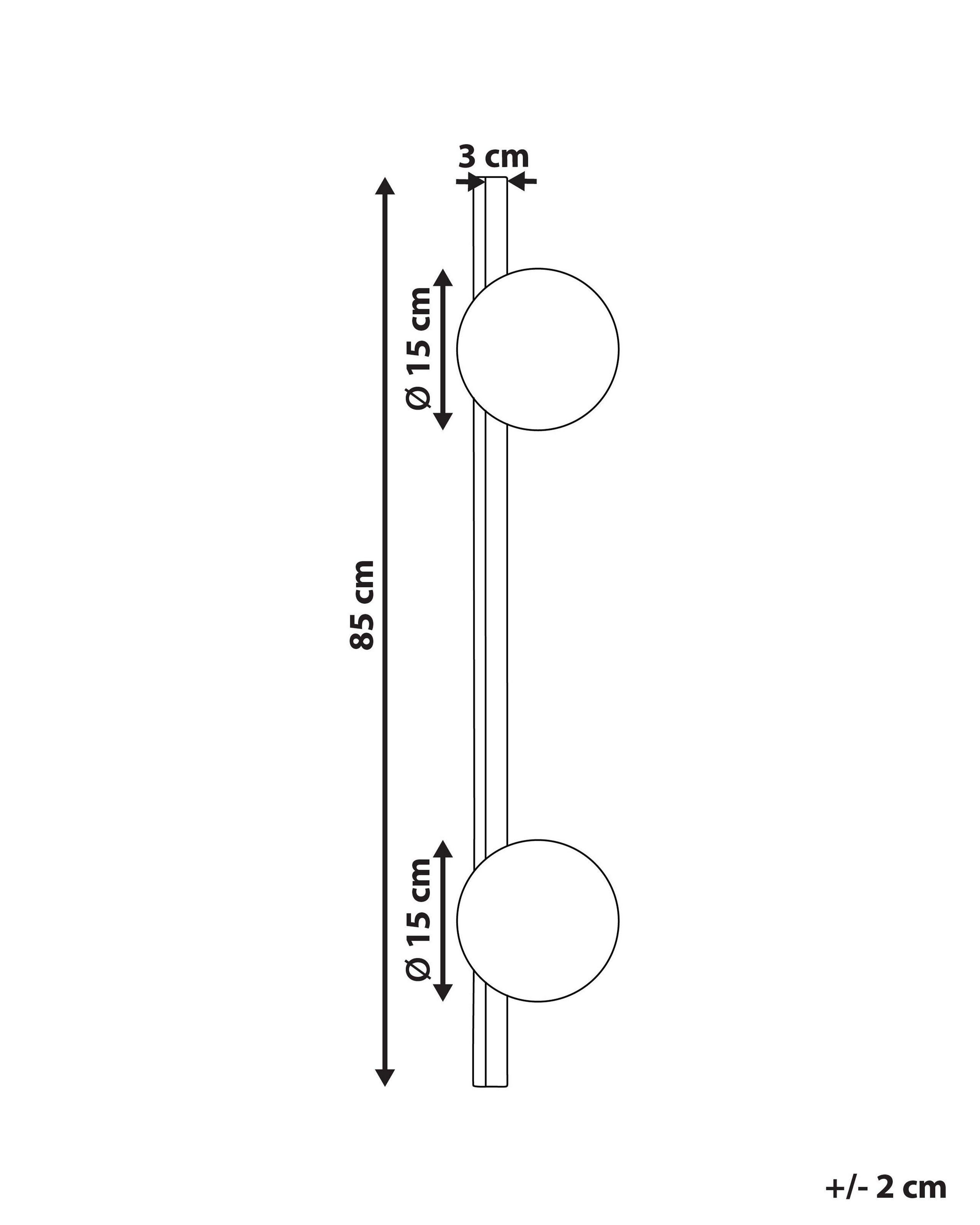 Beliani Wandlampe aus Glas Modern ISABELLA  