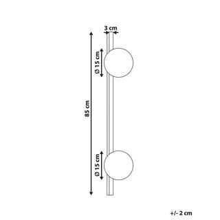 Beliani Wandlampe aus Glas Modern ISABELLA  