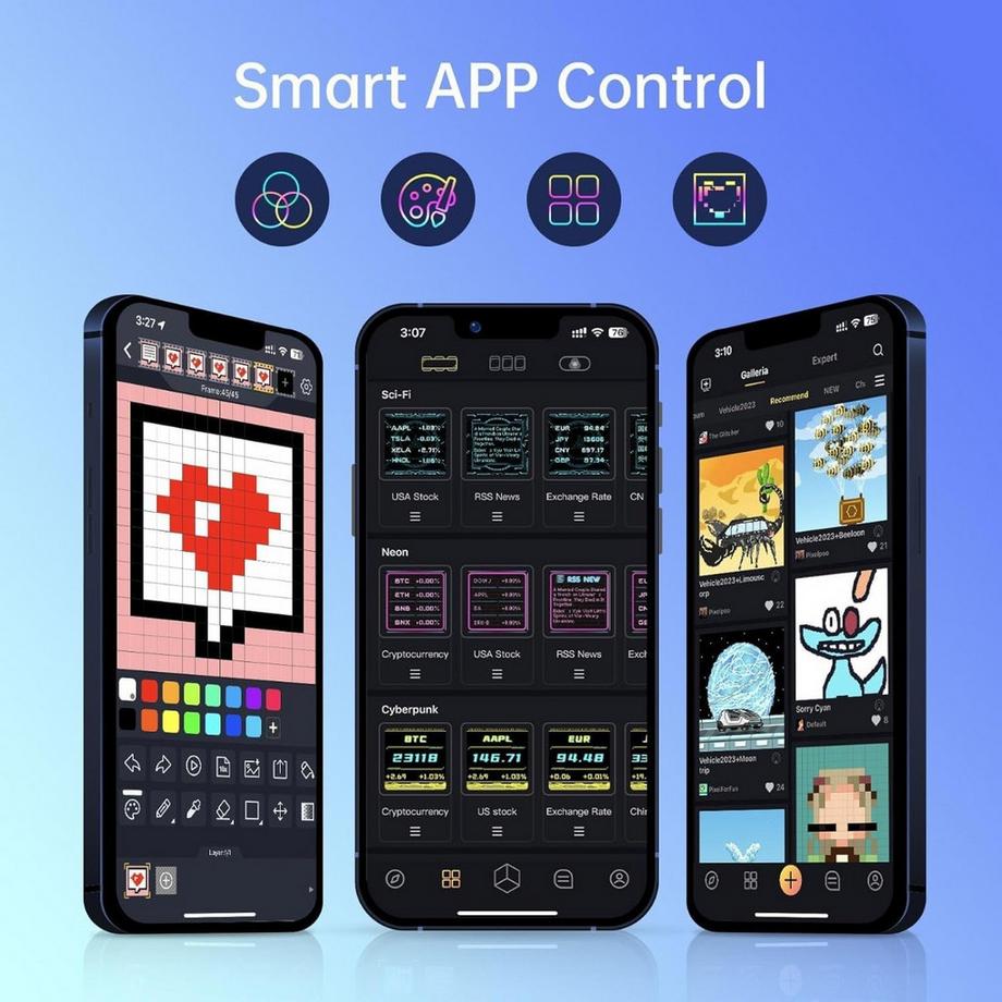 Divoom  Times Gate Informatives Pixel Display Grau 