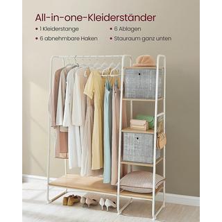 Pricenet Appendiabiti versatile con ripiani, ganci e portascarpe  