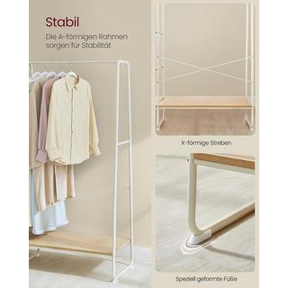 Pricenet Appendiabiti versatile con ripiani, ganci e portascarpe  