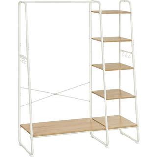 Pricenet Appendiabiti versatile con ripiani, ganci e portascarpe  