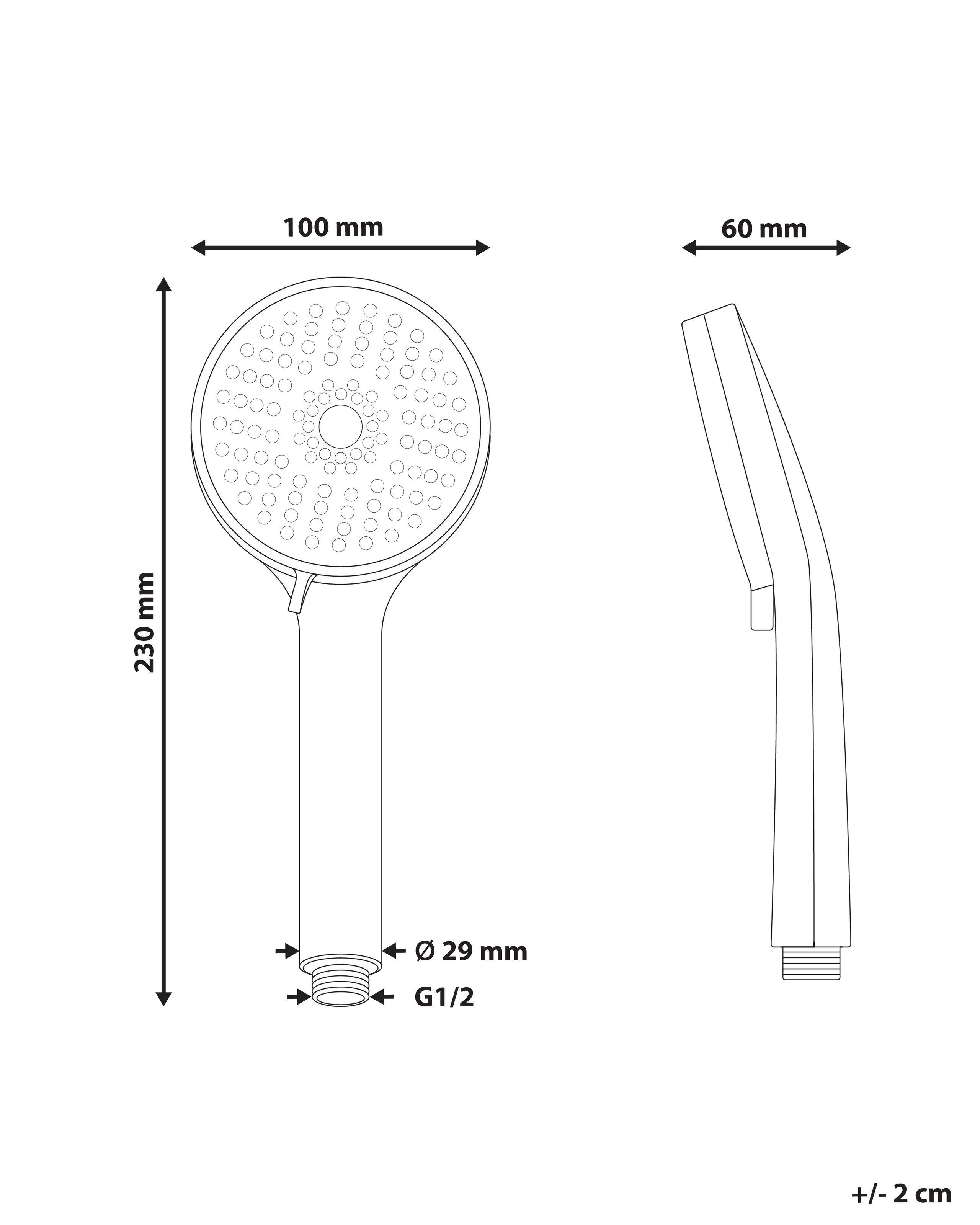Beliani Kit de pommeau de douche avec tuyau flexible en ABS (matière synthétique durable) Traditionnel SURIPA  