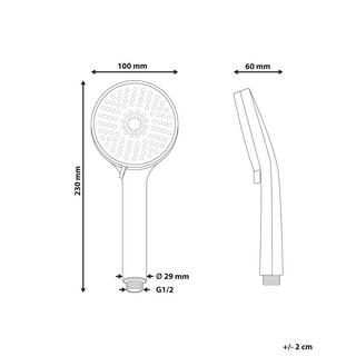 Beliani Kit de pommeau de douche avec tuyau flexible en ABS (matière synthétique durable) Traditionnel SURIPA  