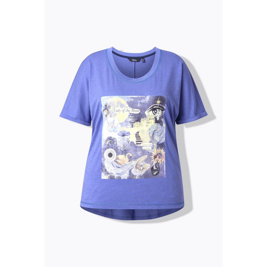 Ulla Popken T-shirt oversize girocollo mezze maniche misto modal  