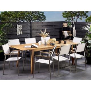 Beliani Table de jardin en Acacia Traditionnel CESANA  