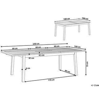 Beliani Table de jardin en Acacia Traditionnel CESANA  