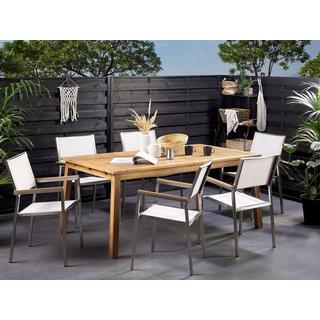 Beliani Table de jardin en Acacia Traditionnel CESANA  