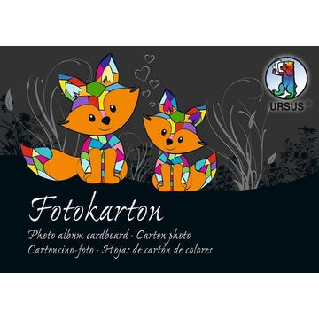 URSUS Fotokarton-Block A6 11406499SE 300g, 51 Farben 60 Blatt