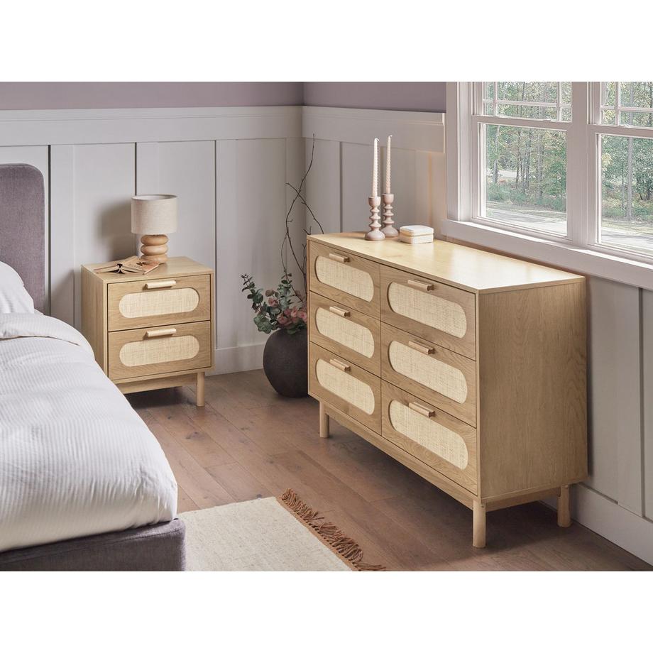 Beliani Cassettiera a 6 cassetti en Pannello di fibre (LDF)  COSTELLO  