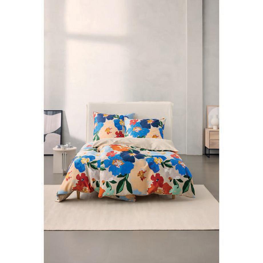 ESPRIT Charlotte Beige Blumen-Duvetbezug  