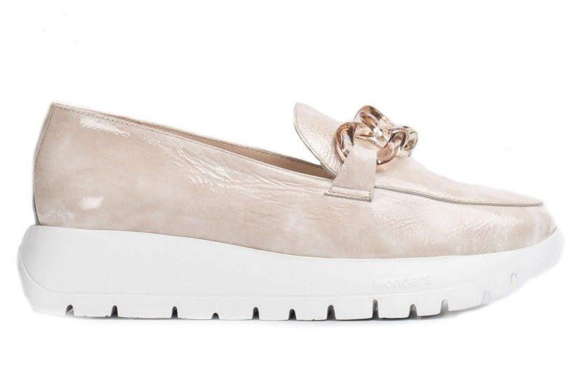 Image of Iris - Leder Mokassin Damen Grau 41