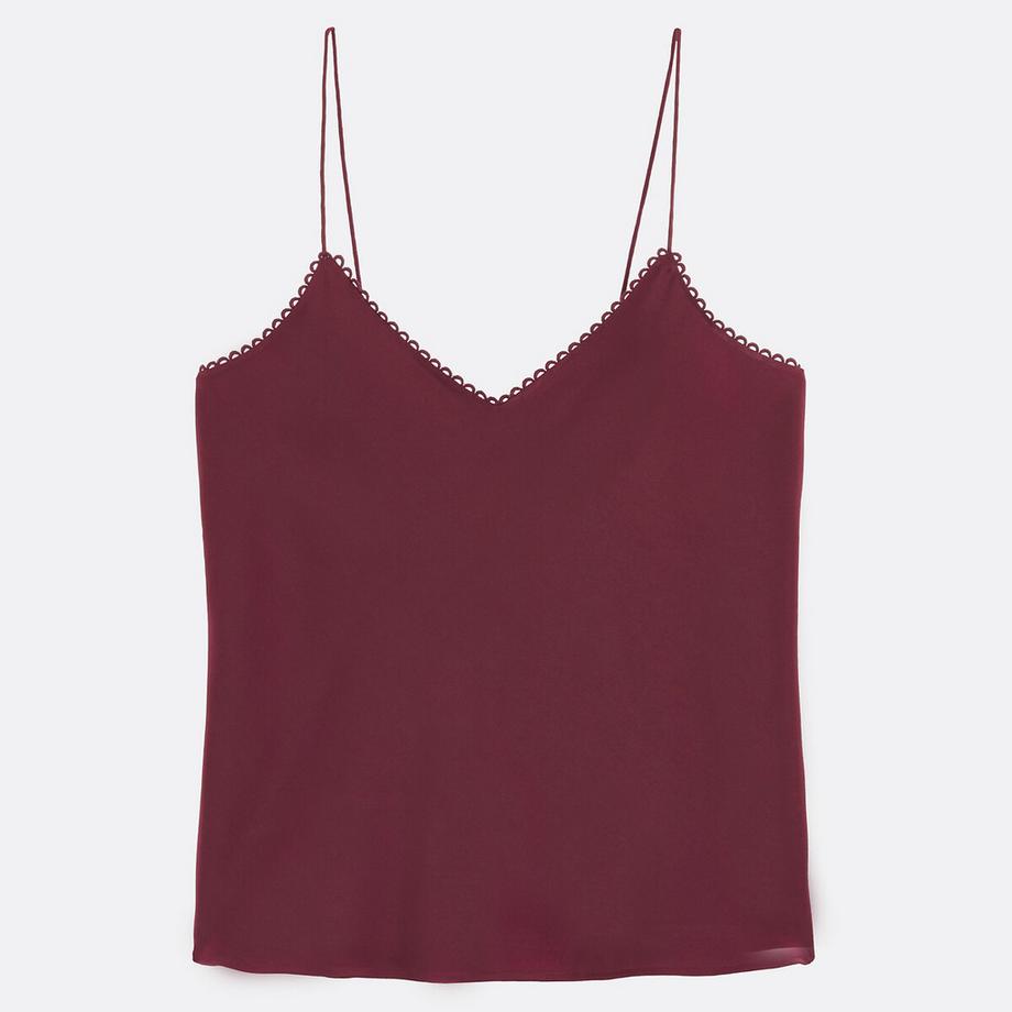 La Redoute Collections Débardeur col V en satin  