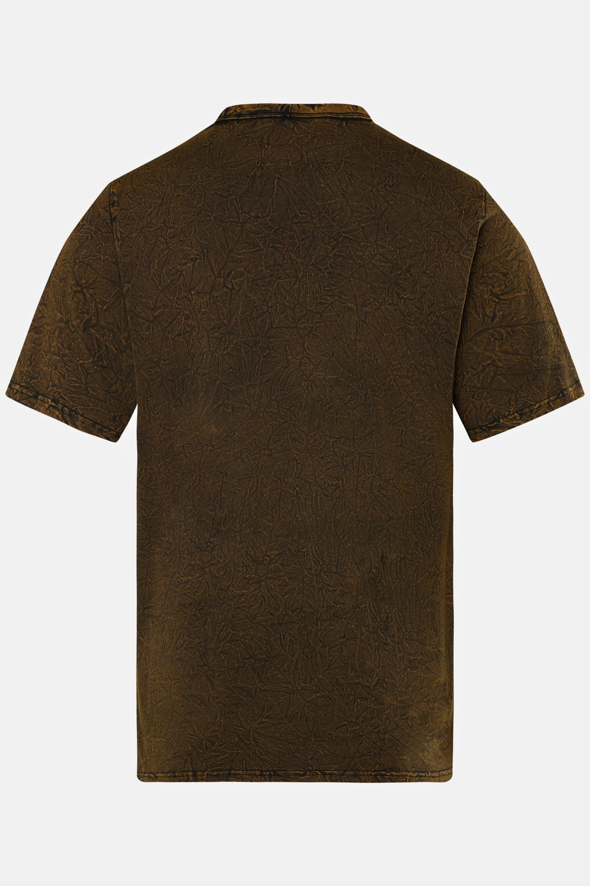 JP1880  T-shirt dal look vintage con stampa sul petto, scollo a girocollo e mezze maniche, fino alla tg. 8XL 